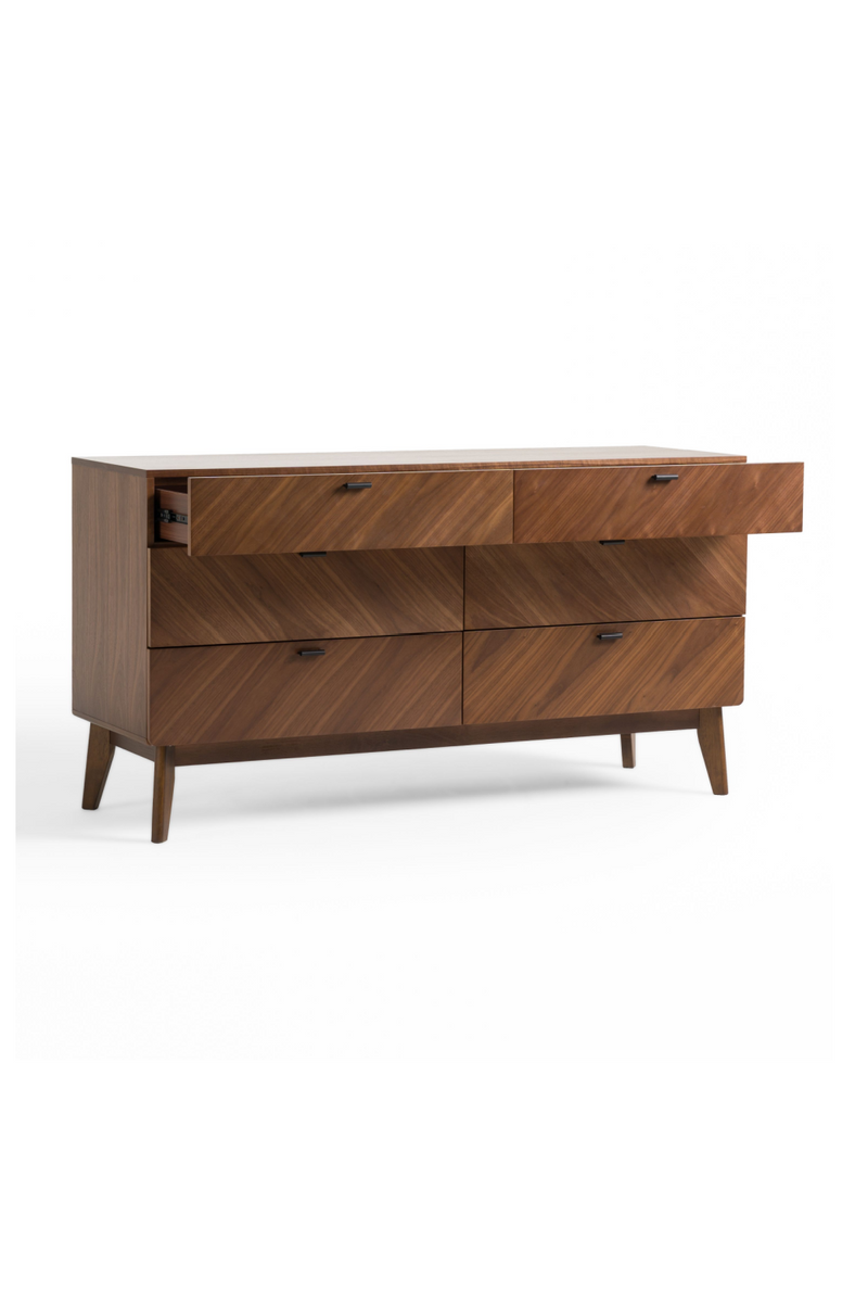 6-Drawer Walnut Veneer Dresser | OROA Modern Kamela | Oroatrade.com