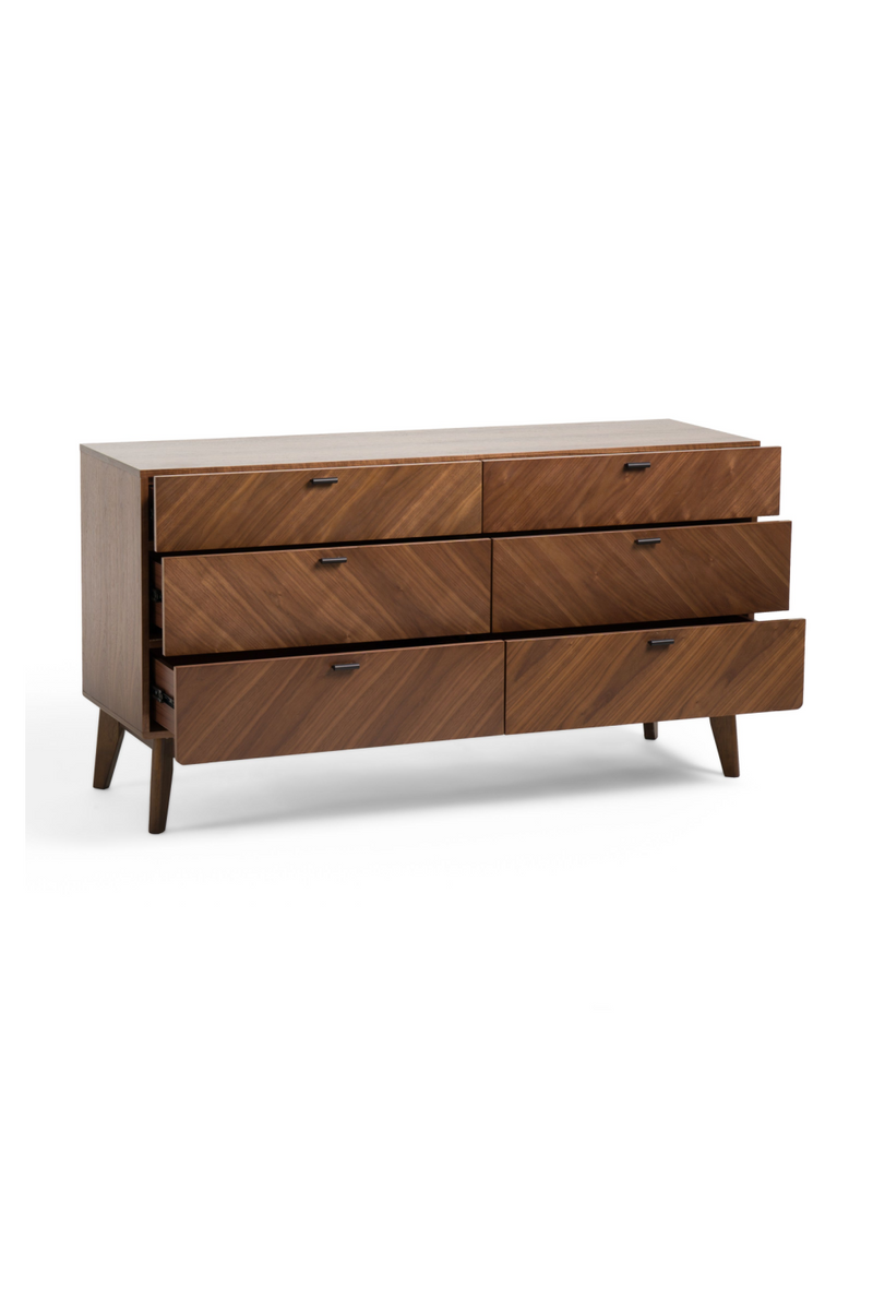 6-Drawer Walnut Veneer Dresser | OROA Modern Kamela | Oroatrade.com