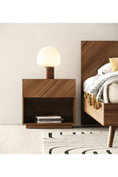 Walnut Veneer 1-Drawer Nightstand | OROA Modern Nova | Oroatrade.com