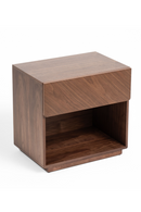 Walnut Veneer 1-Drawer Nightstand | OROA Modern Nova | Oroatrade.com