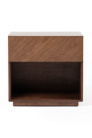 Walnut Veneer 1-Drawer Nightstand | OROA Modern Nova | Oroatrade.com