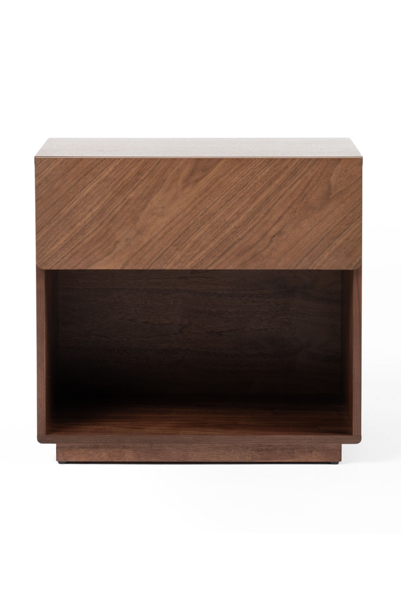 Walnut Veneer 1-Drawer Nightstand | OROA Modern Nova | Oroatrade.com