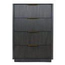 Reeded Wood 4-Drawer Chest | OROA Modern Santa Monica | Oroatrade.com
