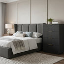 Reeded Wood 4-Drawer Chest | OROA Modern Santa Monica | Oroatrade.com