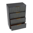 Reeded Wood 4-Drawer Chest | OROA Modern Santa Monica | Oroatrade.com