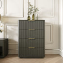 Reeded Wood 4-Drawer Chest | OROA Modern Santa Monica | Oroatrade.com