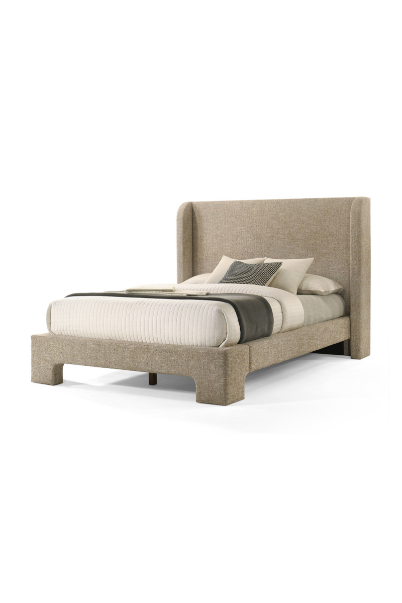 Beige Fabric Bed | OROA Modern Emilio | Oroatrade.com