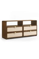 Natural Burlap 4-Drawer Dresser | OROA Modern Emilio | Oroatrade.com