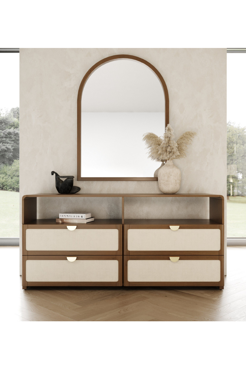 Natural Burlap 4-Drawer Dresser | OROA Modern Emilio | Oroatrade.com