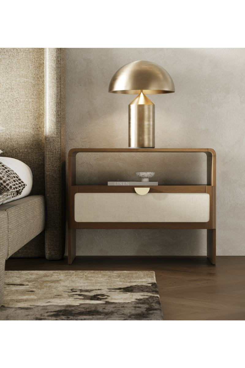 Natural Burlap Nightstand | OROA Modern Emilio | Oroatrade.com