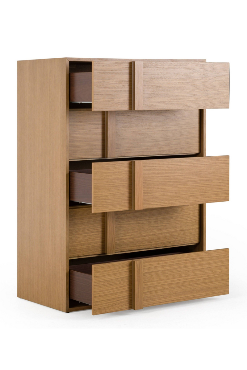 Warm Oak 5-Drawer Chest | OROA Modern Berlin | Oroatrade.com