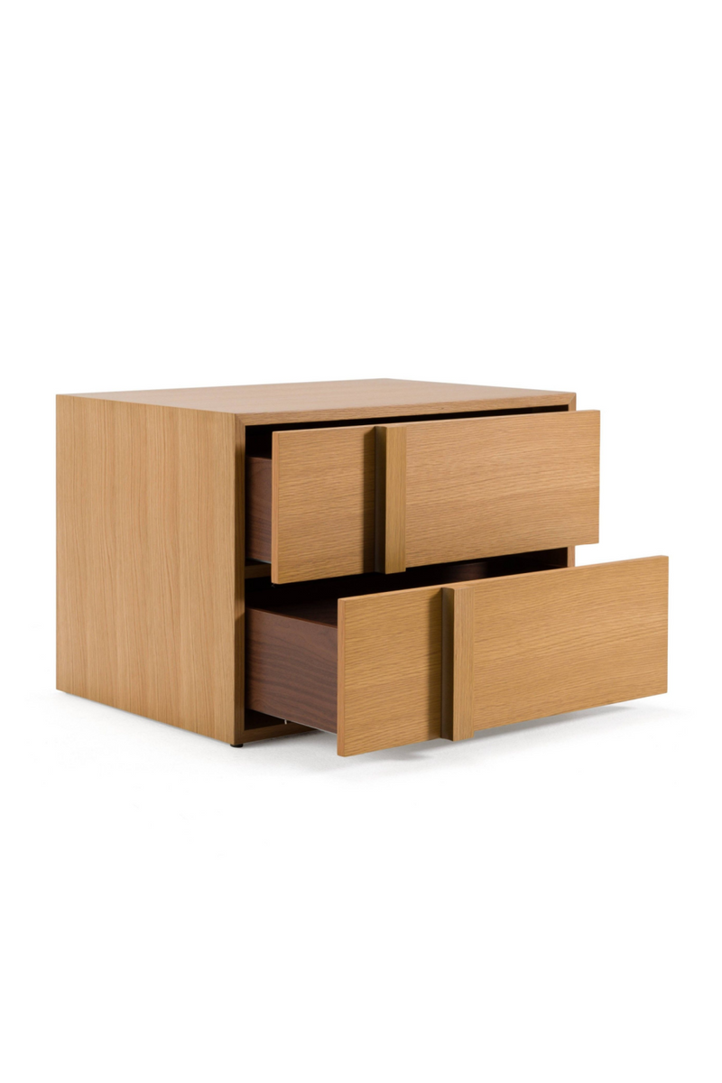 Warm Oak 2-Drawer Nightstand | OROA Modern Berlin | Oroatrade.com