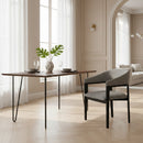 Rubberwood Framed Gray Dining Chair | OROA Modern Maury