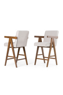Walnut V-Leg Counter Chairs (2) | OROA Modern Joseline | Oroatrade.com