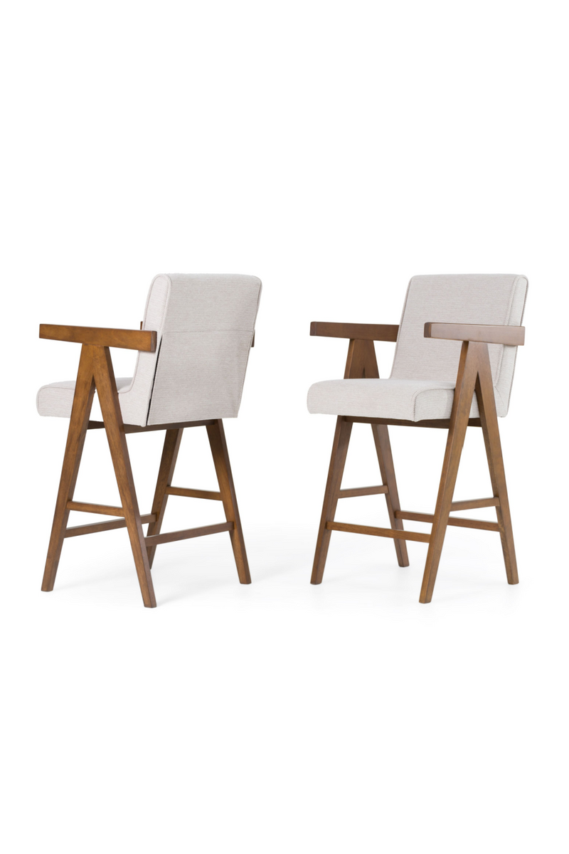 Walnut V-Leg Counter Chairs (2) | OROA Modern Joseline | Oroatrade.com
