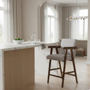 Walnut V-Leg Counter Chairs (2) | OROA Modern Joseline