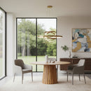Round Pedestal Dining Table | OROA Modern Weiss