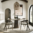Wenge Veneer Round Dining Table | OROA Modern Weiss