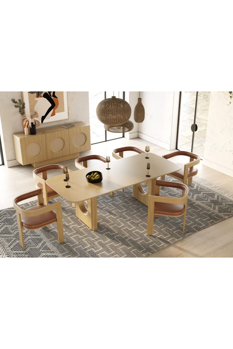 White Oak Veneer Dining Table | OROA Modern Oshana | Oroatrade.com
