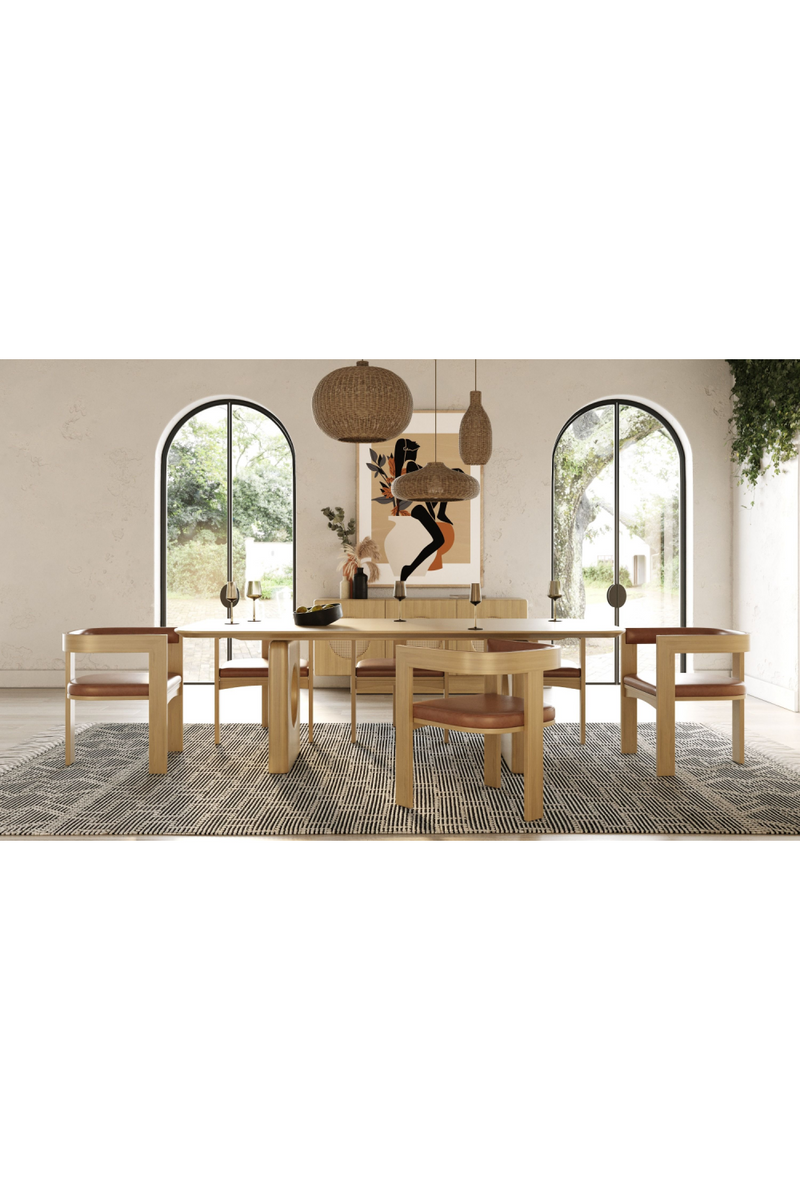 White Oak Veneer Dining Table | OROA Modern Oshana | Oroatrade.com