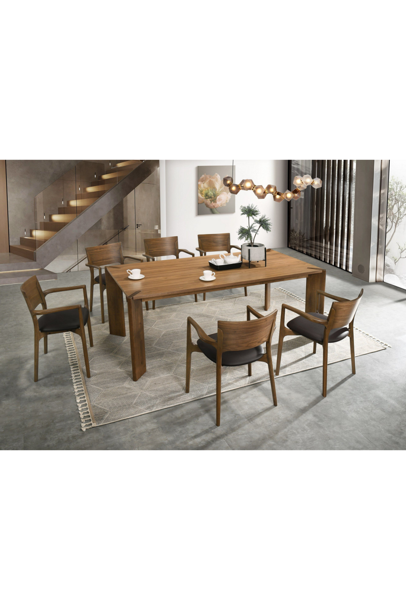 Walnut Rectangular Dining Table | OROA Modern Edelman | Oroatrade.com