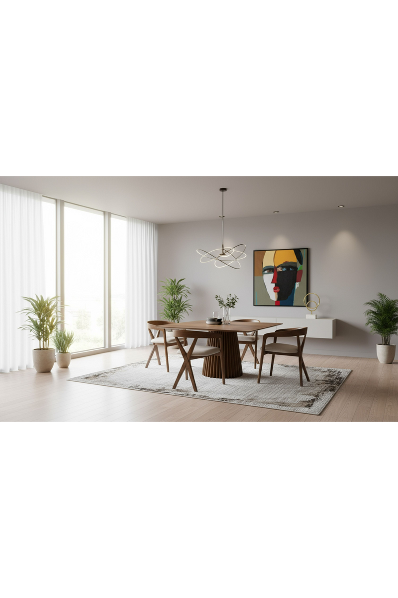 Square Walnut Dining Table | OROA Modern Platte | Oroatrade.com