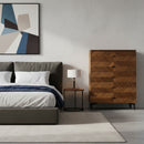 5-Drawer Walnut Veneer Chest | OROA Modern Paula | Oroatrade.com