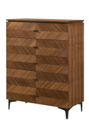 5-Drawer Walnut Veneer Chest | OROA Modern Paula | Oroatrade.com