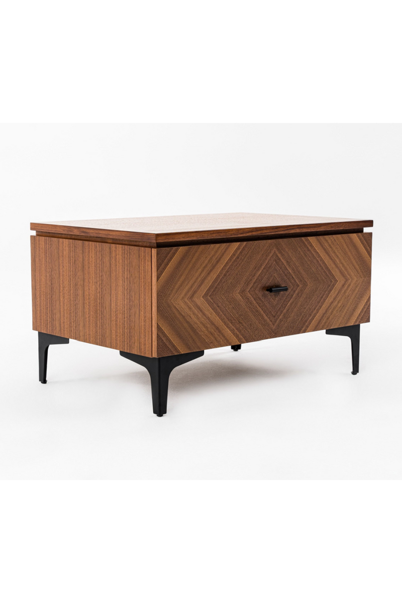 1-Drawer Walnut Veneer Nightstand | OROA Modern Paula | Oroatrade.com