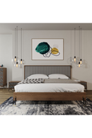 Gray Channeled Headboard Bed | OROA Modern Metcalf | Oroatrade.com