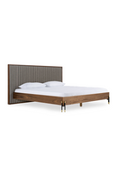 Gray Channeled Headboard Bed | OROA Modern Metcalf | Oroatrade.com