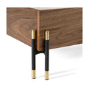 Gray Channeled Headboard Bed | OROA Modern Metcalf