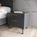 Gray Ash 2-Drawer Nightstand | OROA Modern Diana