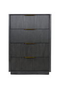 Reeded Wood 4-Drawer Chest | OROA Modern Santa Monica | Oroatrade.com