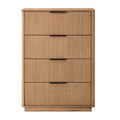 Reeded Wood 4-Drawer Chest | OROA Modern Santa Monica | Oroatrade.com