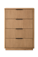 Reeded Wood 4-Drawer Chest | OROA Modern Santa Monica | Oroatrade.com