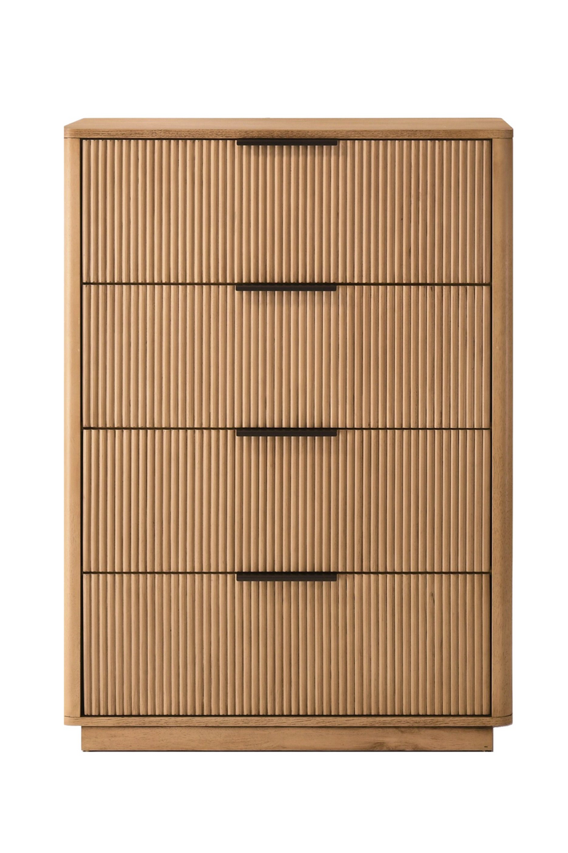 Reeded Wood 4-Drawer Chest | OROA Modern Santa Monica | Oroatrade.com