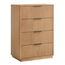 Reeded Wood 4-Drawer Chest | OROA Modern Santa Monica | Oroatrade.com