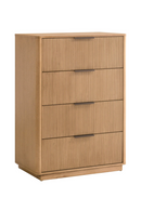 Reeded Wood 4-Drawer Chest | OROA Modern Santa Monica | Oroatrade.com