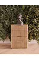 Reeded Wood 4-Drawer Chest | OROA Modern Santa Monica | Oroatrade.com