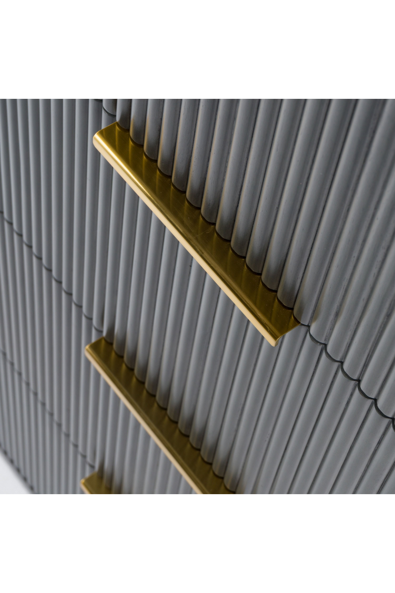 Reeded Wood 4-Drawer Chest | OROA Modern Santa Monica | Oroatrade.com