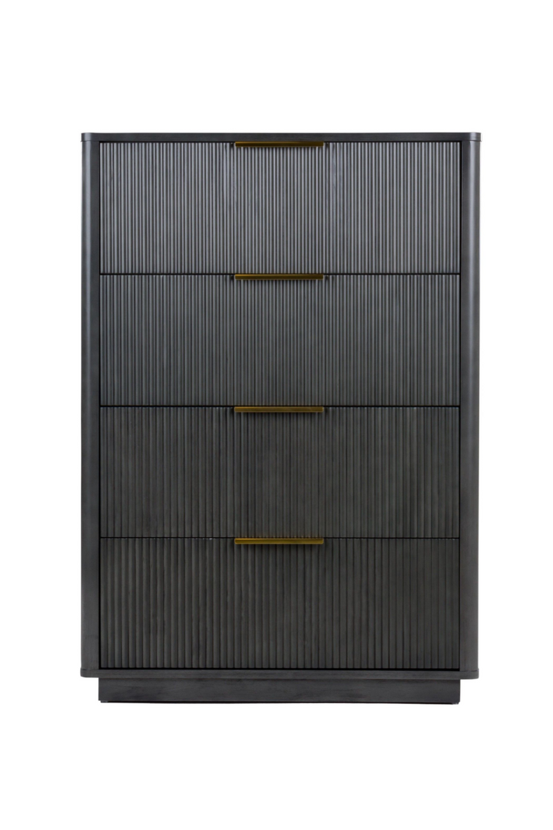 Reeded Wood 4-Drawer Chest | OROA Modern Santa Monica | Oroatrade.com
