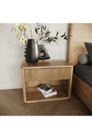 Reeded Wood 1-Drawer Nightstand | OROA Modern Santa Monica | Oroatrade.com