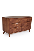 6-Drawer Walnut Dresser | OROA Modern Soria | Oroatrade.com