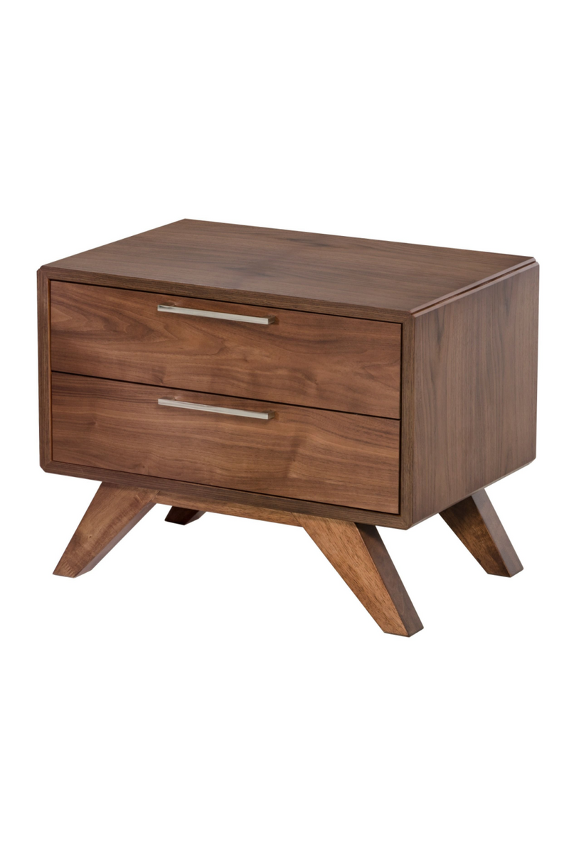 2-Drawer Walnut Nightstand | OROA Modern Soria | Oroatrade.com