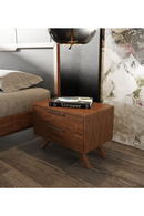 2-Drawer Walnut Nightstand | OROA Modern Soria | Oroatrade.com