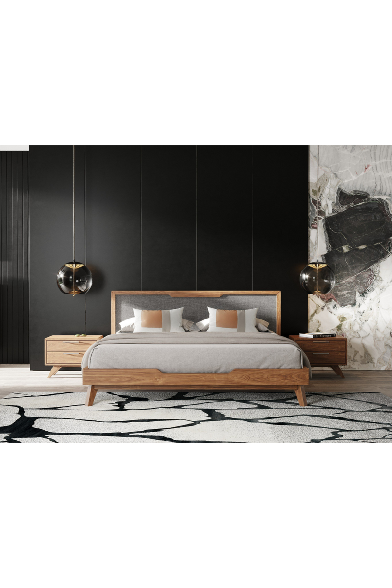 2-Drawer Walnut Nightstand | OROA Modern Soria | Oroatrade.com