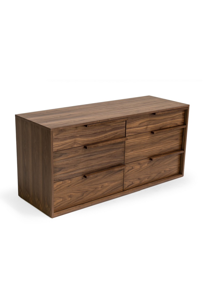 6-Drawer Walnut Veneer Dresser | OROA Modern Amberlie | Oroatrade.com