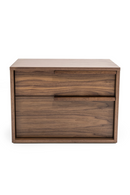 2-Drawer Walnut Veneer Nightstand | OROA Modern Amberlie | Oroatrade.com