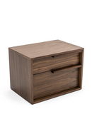 2-Drawer Walnut Veneer Nightstand | OROA Modern Amberlie | Oroatrade.com